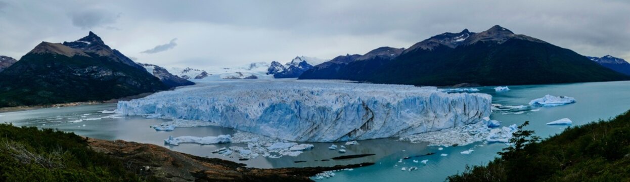 perito moreno glasier in southern ice field in patagonia