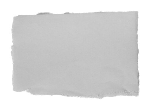 A piece of white paper withtorn edges  on tranparent background (png image)	

