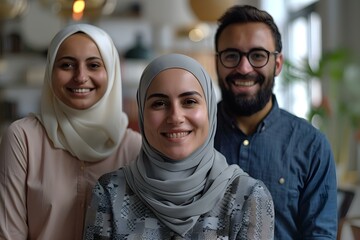 Happy diverse team in casual wear working together in creative startup environment. Concept Team Collaboration, Casual Attire, Creative Work Environment, Diversity, Startup Culture