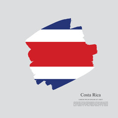 Fototapeta premium Flag of Costa Rica vector illustration