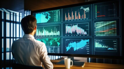 Fototapeta premium Big Data Analytics for Business Growth, Analyze the role of big data analytics in driving business insights, decision - making, and competitive advantage