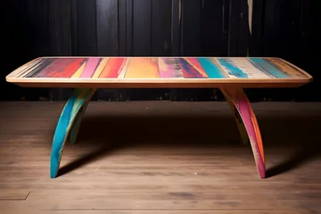 Tischdecke Fruniture made from recycled skateboards, skateboard furniture © MrJeans