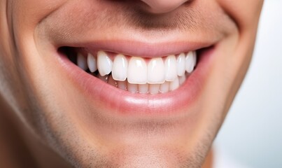 Perfect smile man's teeth