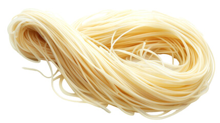 Flavorful Capellini Angel Hair Isolated on Transparent Background
