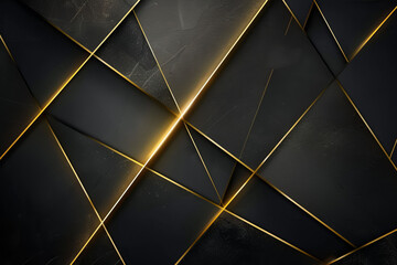 A luxurious business background with a design of golden lines crisscrossing against a black backdrop