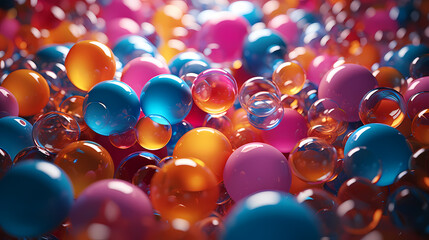 Creative fun concept with colorful balloons