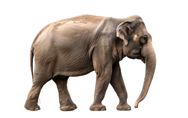 Asian elephant  on transparent background, png	