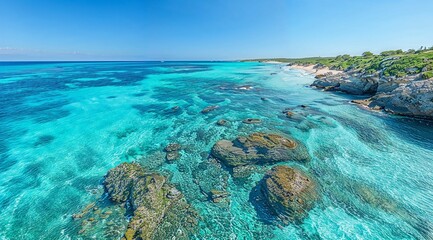 Ocean in Australia with turquoise and blue colors