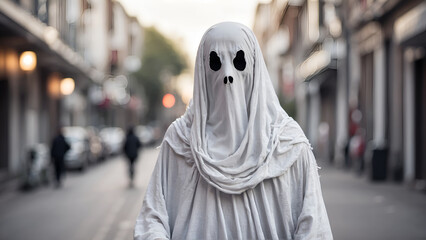 ghost in the street - obrazy, fototapety, plakaty
