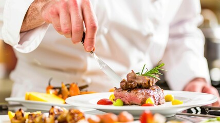 chef preparing dinner