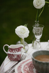 cup of tea and roses