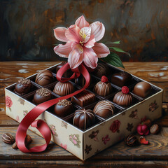 gift box with candies