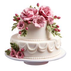 Fototapeta na wymiar wedding cake with flowers