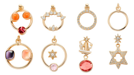A variety of earrings in different shapes, colors, and sizes displayed together