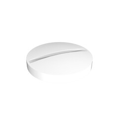 3d rendered medicine white pill