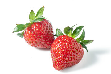 Strawberry isolated. Strawberry on white. Full depth of field. With clipping path