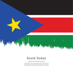 Naklejka premium Flag of South Sudan