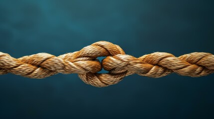A rope with a knot tied to it. Generative AI.