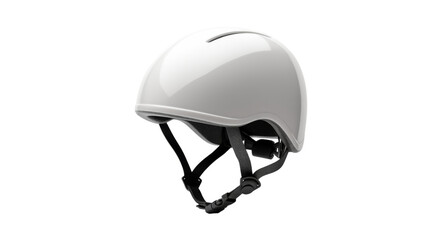 A pristine white helmet on a seamless white background