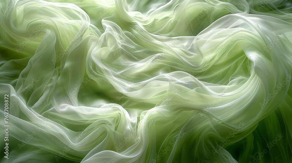Aufkleber an optimized image of green and white waves on a wavy background with green and white in the center