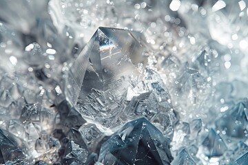 Shiny sparkling crystal texture macro close up.