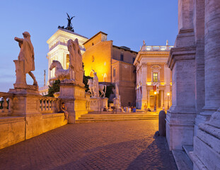 Kapitol; Monumento Vittorio Emanuele II, Palazzo dei Conservatori; Piazza dei Campidoglio, Rom,...