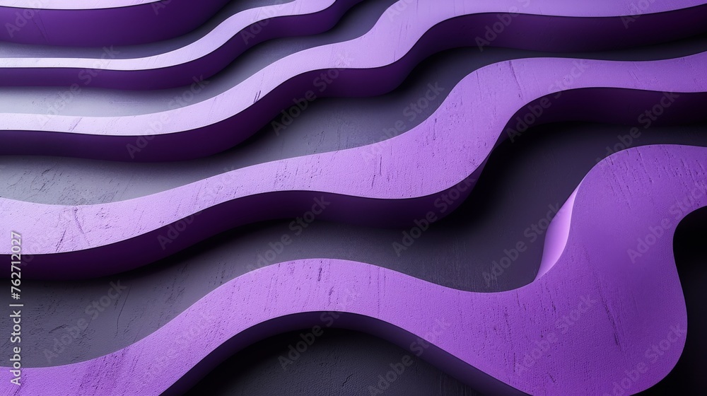 Poster a detailed photograph showcasing a close-up of a vividly hued wall with an undulating pattern on bot