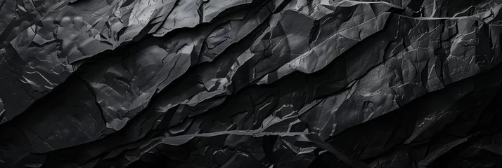 Fotobehang Wide dark background, black wallpaper for text and presentations © Markus