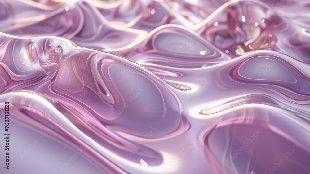 Poster a zoomed-in picture of a liquid with a fuzzy appearance at the base and the edge of the image