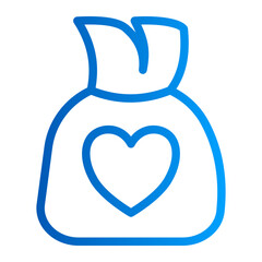 This is the Bag icon from the Love and Celebration icon collection with an line gradient