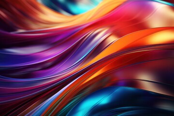 Abstract 3d luxury premium background, colorful flowing curved waves, golden accent, lighting effect - 762713609