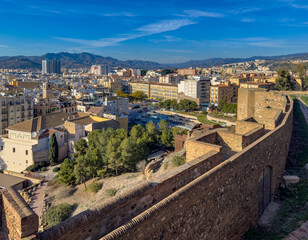 An aerial view of Malaga from Alcazaba