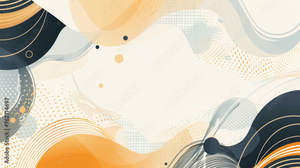 Aufkleber abstract geometric background with organic forms