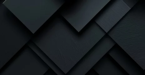 Tapeten Banner, web banner, header, design background, minimalistic black background, background with diagonal lines, abstract dark geometric shapes, deluxe, luxe background  © Daisy