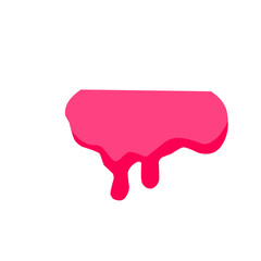 Dripping glossy pink slime