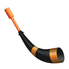 Assamese pepa isolated on white background or transparent png. or buffalo hornpipe musical instrument of assam used in happy bihu background