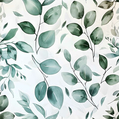 Watercolor eucalyptus, eucalyptus leaves , Seamless patterns, eucalyptus clipart
