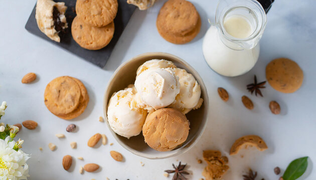Food Photography - Cookies and Cream Ice Cream