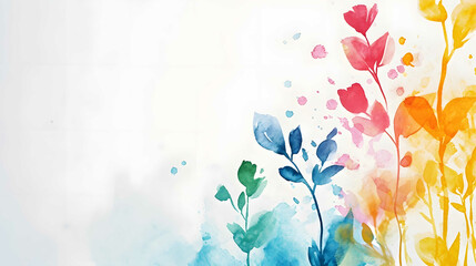 A beautiful watercolor painting of a bunch of flowers. This versatile image can be used for various purposes, such as greeting cards, home decor, and art prints