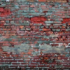 a red brick wall with a black fire hydrant in the foreground and a white fire hydrant in the foreground.