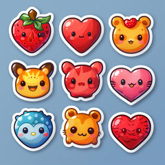 set of funny animals