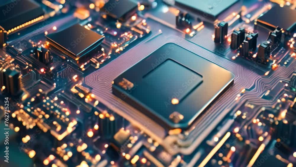 Poster circuit board background. 3d rendering, 3d illustration. abstract technology background with circuit