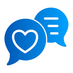 This is the Communication icon from the Love and Celebration icon collection with an solid gradient