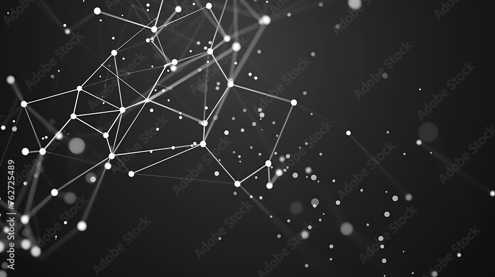 Poster digital cosmos wallpaper background constellation shapes converging to form a technological network 