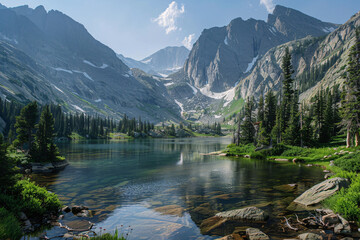 lake in mountains