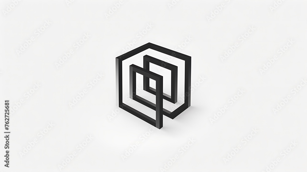Poster clean canvas: 3d logo providing free copy space for text on a white background