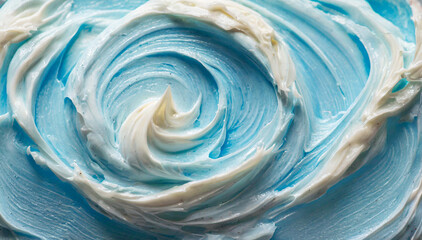 Błękitny krem lodowy, deseń. Niebieskie tło