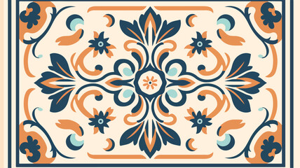 Ancient mosaic tile pattern. Decorative antique sto