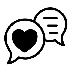 This is the Communication icon from the Love and Celebration icon collection with an mixed style