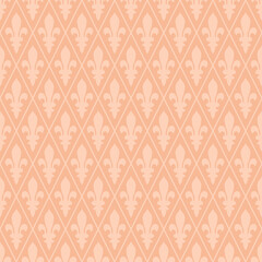 Seamless pink medieval diamond pattern vector - 762731809